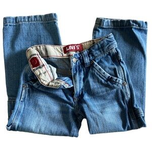 Levi’s Kids Red Tag 8 Pocket Painter Jeans Side Loop Adjustable Waist Snap-Zip